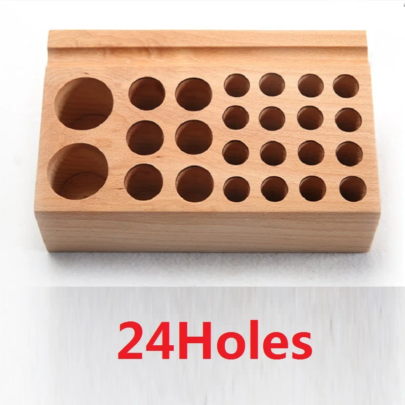 1 шт. 76 24Holes Craftool Деревянный инструмент подставка для штампов буковая стойка