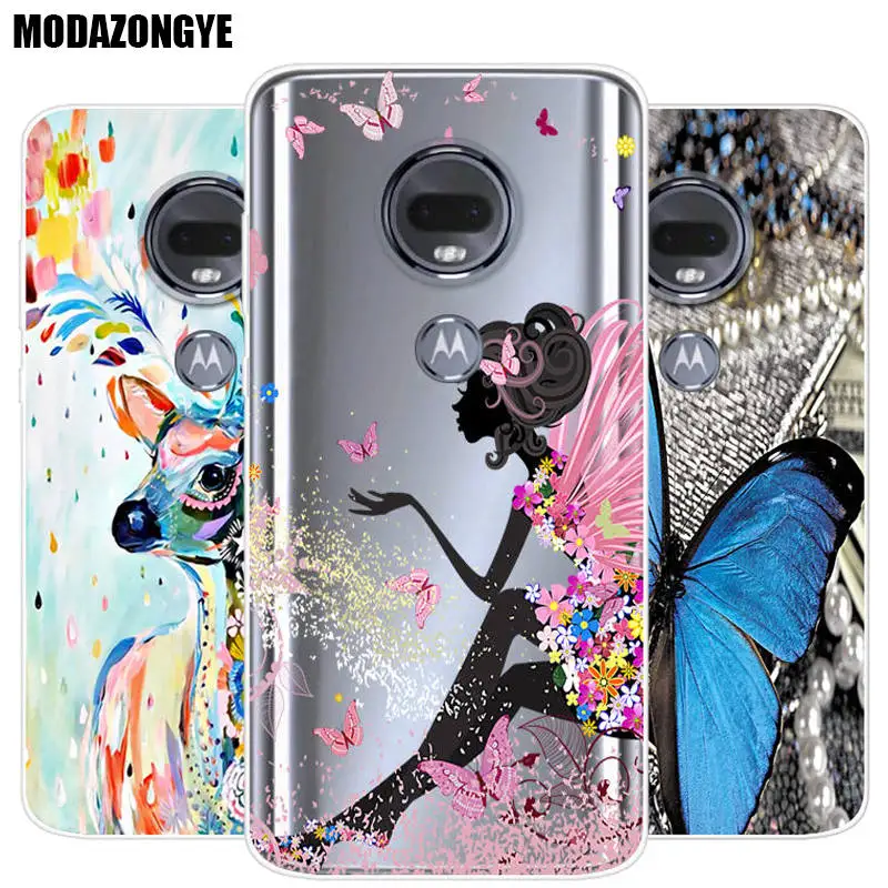 Чехол для Motorola Moto G7 чехол мягкая задняя крышка из ТПУ телефона XT1965 2 G 7
