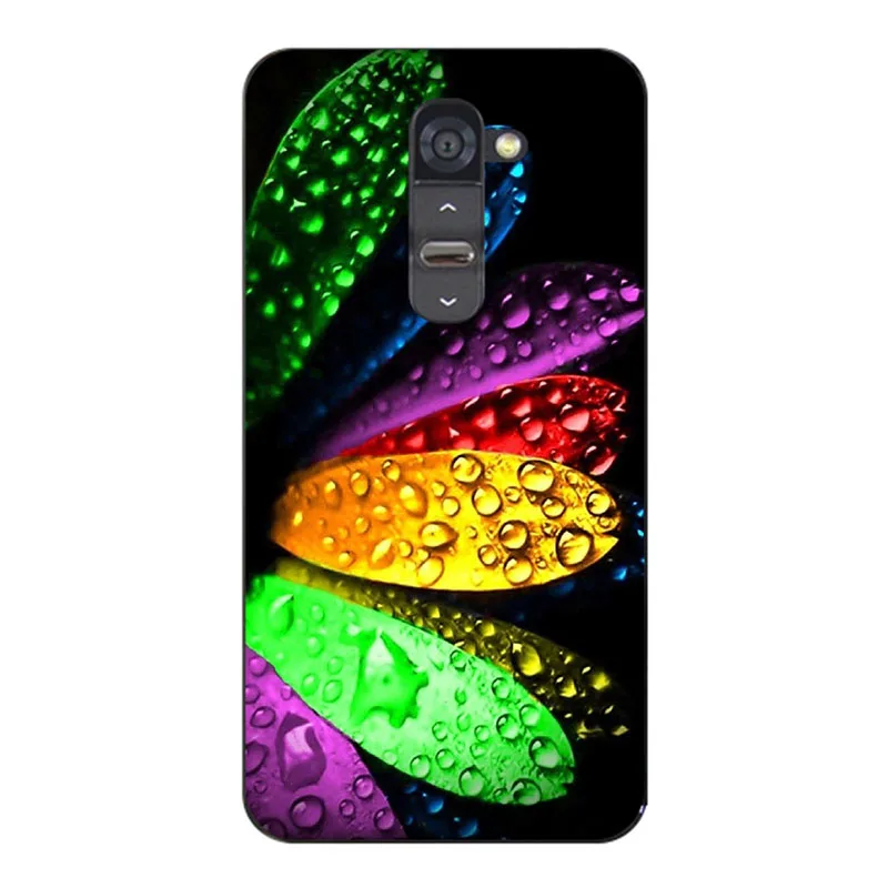 ZX14 For LG G2 Cases Printing flower cats tiger silicone Phone Bag Case For LG Optimus G2 G 2 D802 D805 D801 Cover Stand Card Holder - Цвет: ZX14