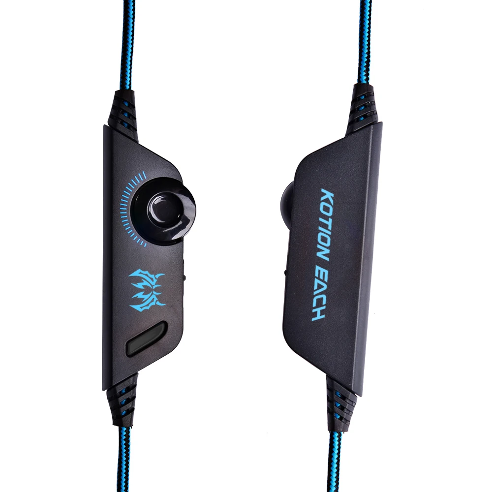 Игровые наушники KOTION G2000 Over ear гарнитура с микрофоном стерео Бас светодиодный