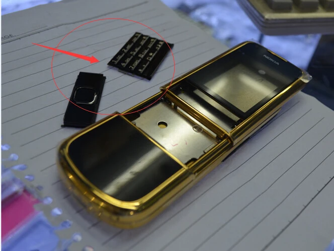 Чехол для Nokia 8800A arte из темного золота 8800 с черной клавиатурой бесплатная