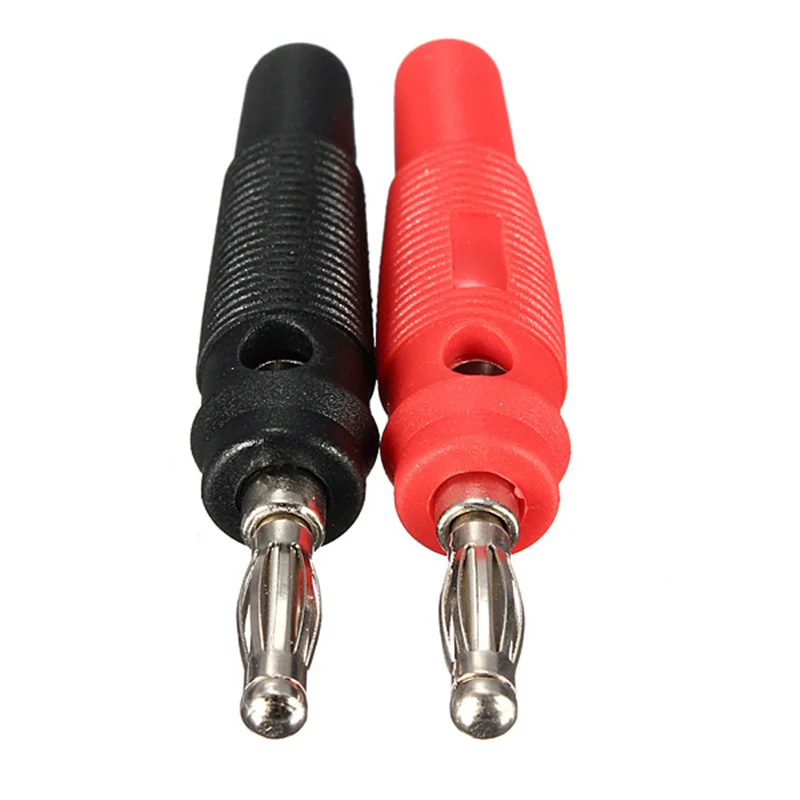 10Pcs/5Set Red&ampBlack Set 4mm Battery Charger Cable Nickel Plated Solderless Banana Plug Jack Audio Connector Durable | Обустройство