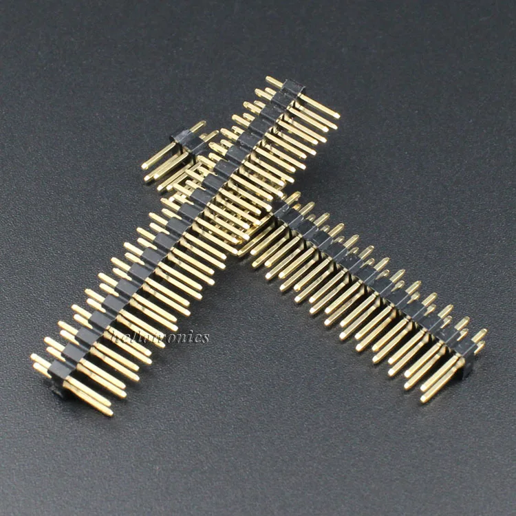 Hellotronics 50 шт./лот 2x20 штырьковые мужские заголовки для Raspberry Pi A + B 2 3 4 Zero 0 1 ''Длина