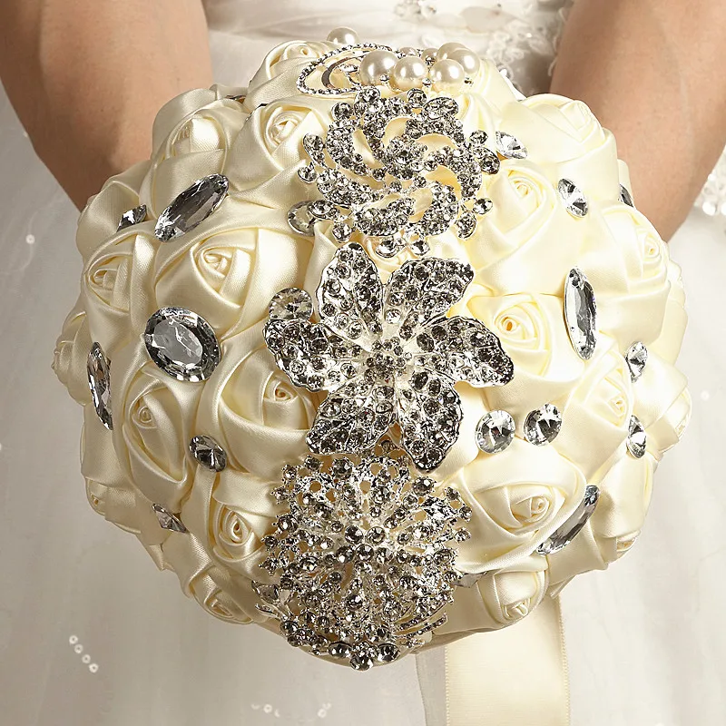 Искусственные Свадебные цветы букеты Великолепный Кристалл Свадебный букет
