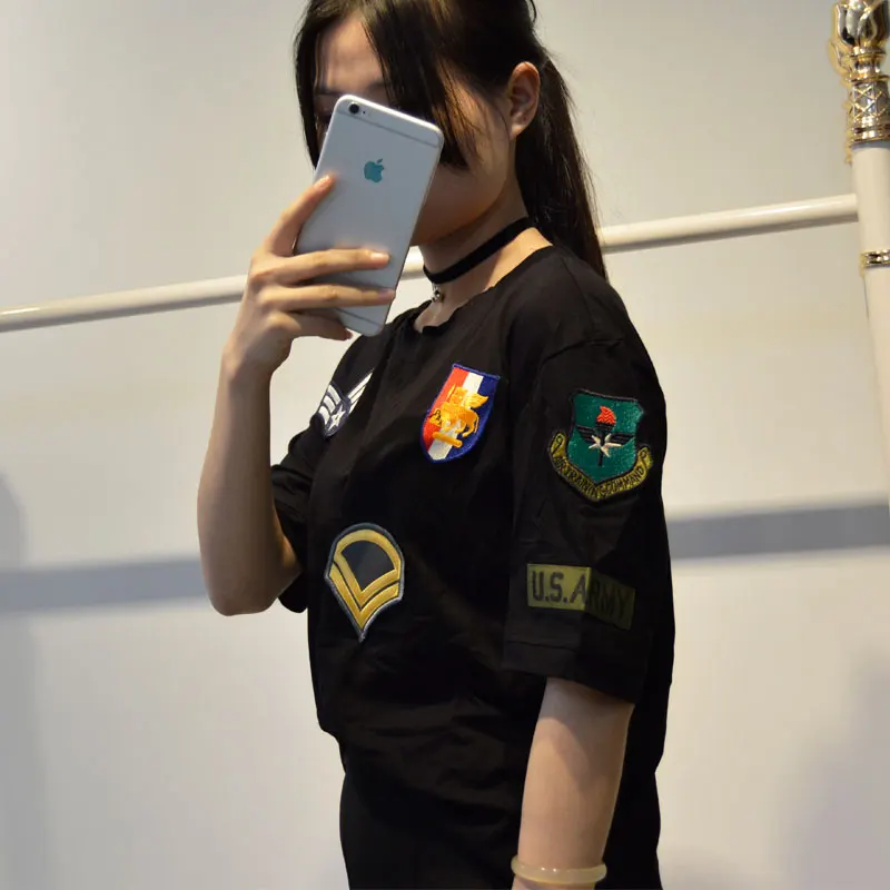 Футболка с круглым вырезом и коротким рукавом модная летняя Стильная белая