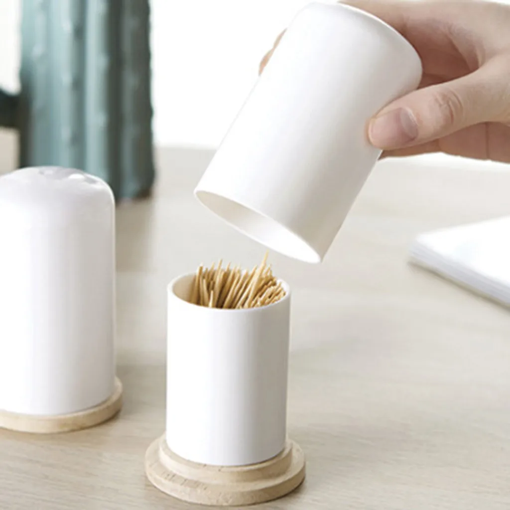 Простой японский хлопок тампон коробка зубочистка ведро для дома гостиной