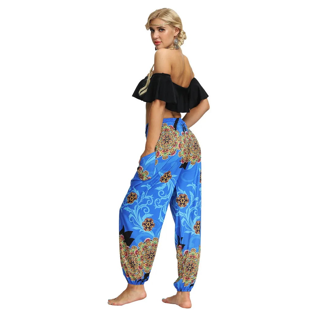 Повседневные женские штаны-шаровары; pantalones mujer pantalones de mujer; уличная одежда; коллекция года; свободные хиппи-мешковатые Boho Aladdin брюки; Z4