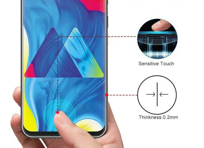 С уровнем твердости 9H закаленное Стекло на samsung Galaxy A30 A50 A70 A10 A20 A40 A60 A80 A90 M10 M20 M30 Экран протектор HD защитная пленка