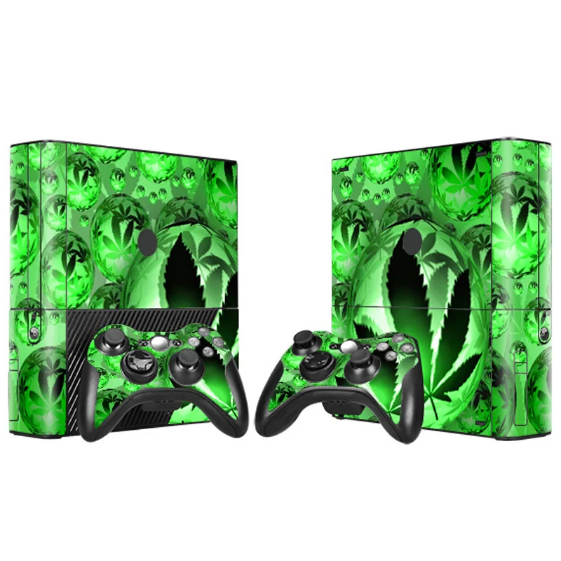 Зеленый лист, сорняковая кожа, наклейка для Xbox 360 E консоли и контроллеров, наклейки s для Xbox360 E винил