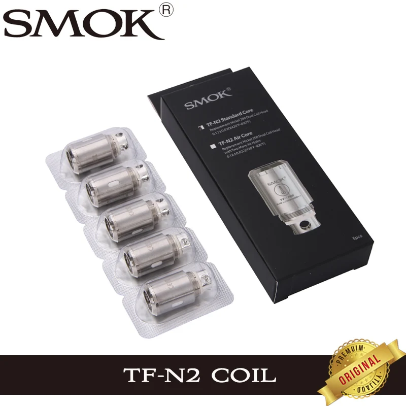 5 шт./лот,, SMOK TFV4, катушка, головка, TF-N2, никель, 200, катушка, стандартный сердечник, воздушный сердечник для TFV4, атомайзер
