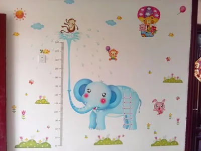 2 шт./компл. Diy стикер на стену домашний декор Жираф плюшевый мишка слон Высота