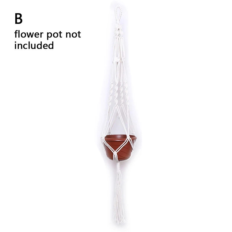 B Ручная работа Подвеска для растений из макраме цветок/горшок вешалка для украшения стен countyard сад горячая распродажа - Цвет: B