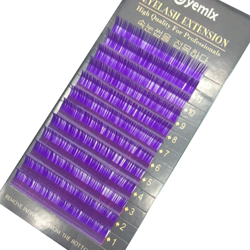 Ресницы Eyemix Mink Lash Purple высокого качества, индивидуальное наращивание ресниц цвета 0,15 мм C-завиток, цветные ресницы, бесплатная доставка.