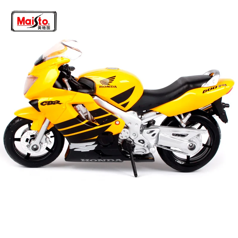 Maisto 1:18 Honda CBR 600 F4 желтая модель мотоцикла и велосипеда игрушка в коробке