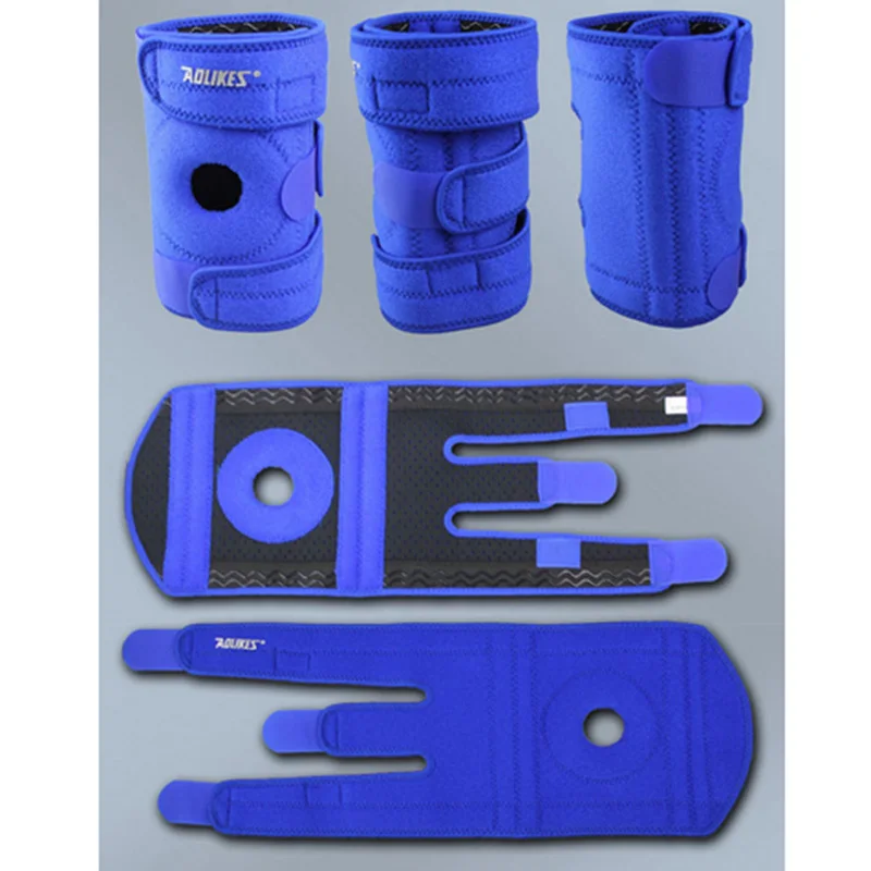 Поддержка весны регулируемый спортивный наколенник для ног фиксатор