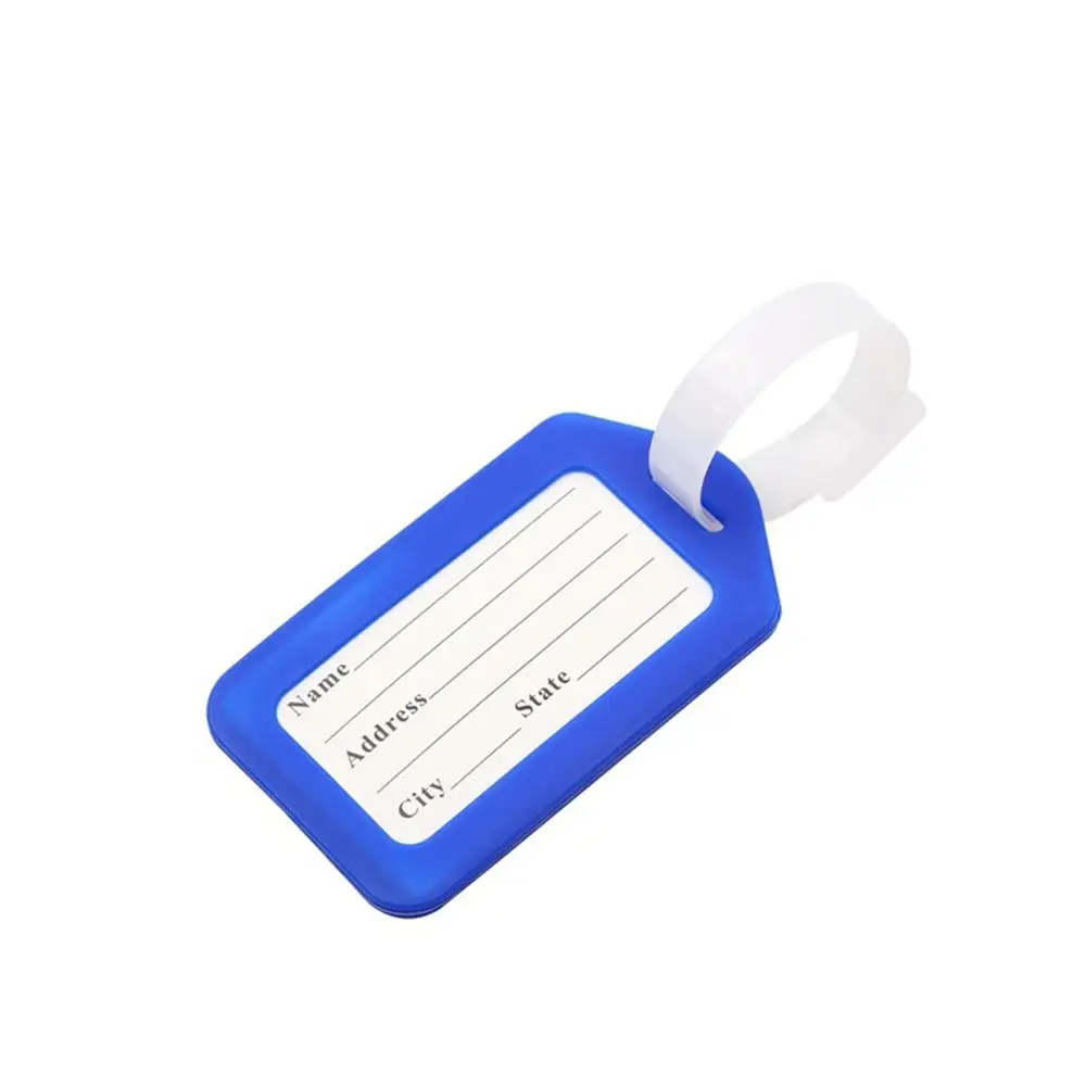 Plastic Tags Багаж из алюминиевого сплава, водонепроницаемая бирка, Дорожный чемодан, сумка, имя, ID метки, адрес, ярлык, багаж, держатель для карт, аксессуары для путешествий - Цвет: Plastic Tags