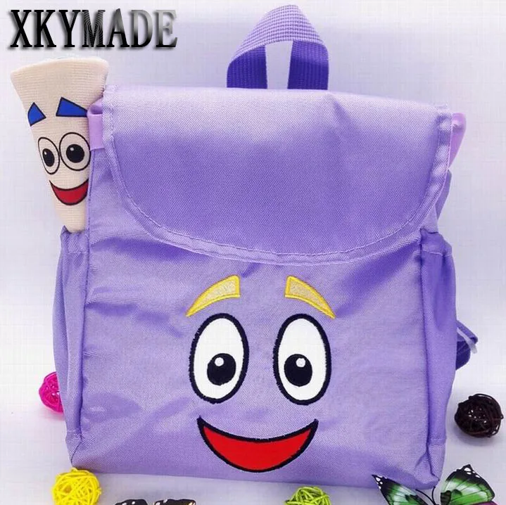 Прочная нейлоновая ткань фиолетовый рюкзак Дора Explorer спасательная сумка с