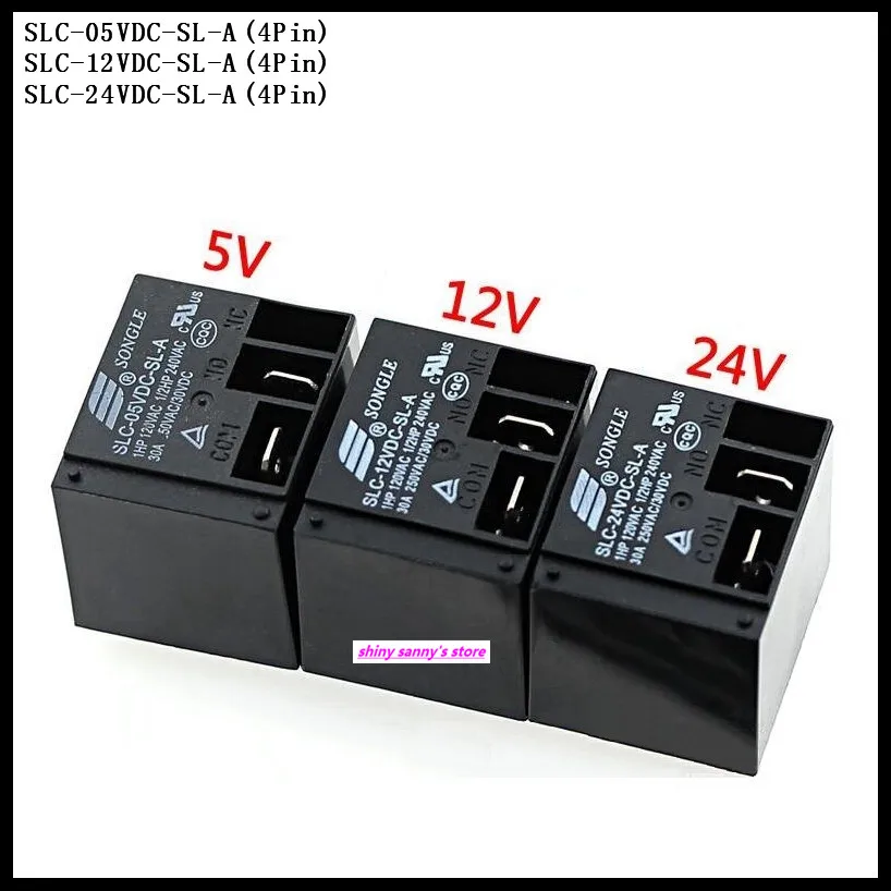 2 шт./лот реле мощности SONGLE Φ 4 контакта 5V 12V 24V 30A T91 совершенно новый|Реле| |