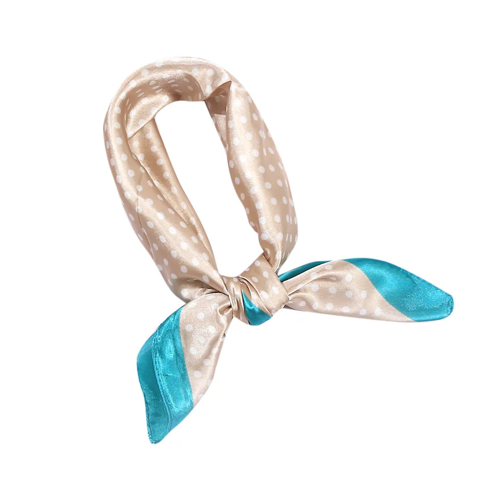 Шарф женский элегантный модный головной платок для волос Шелковый атласный шарф