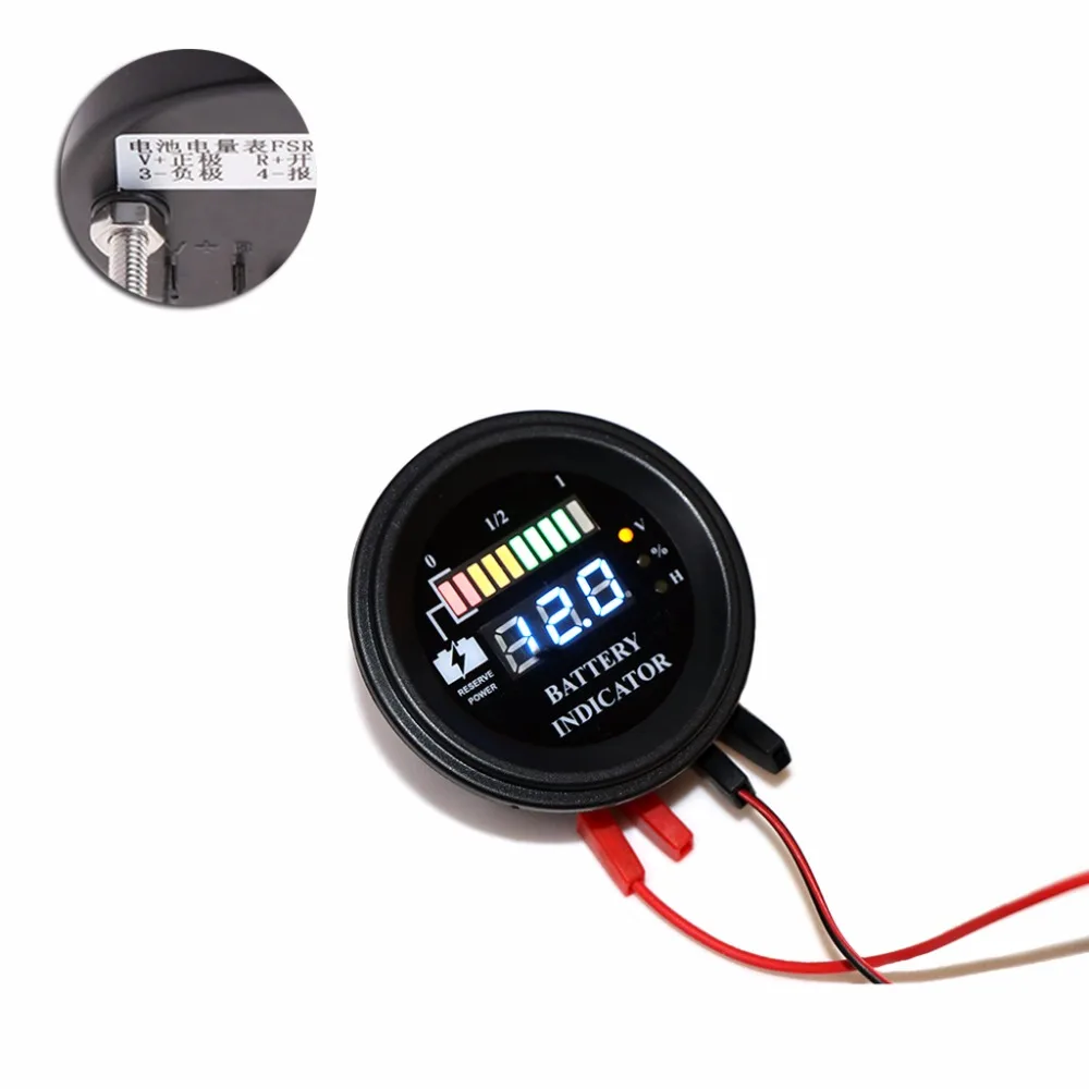 Round 5-100V LED Digital Battery Indicator Discharge Gauge Hourly Load Meter Batteries Testers Tools | Инструменты
