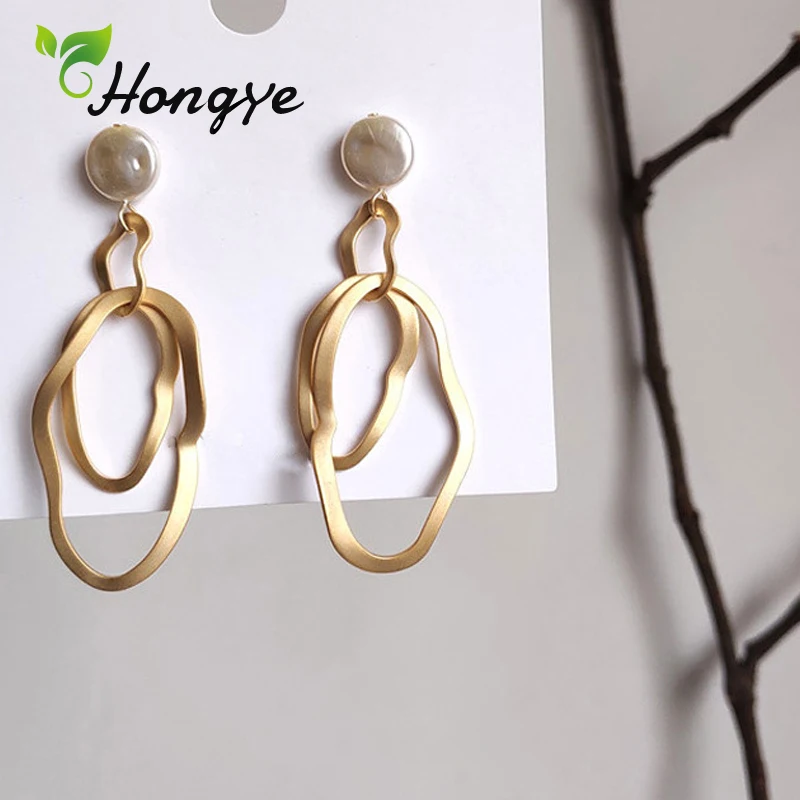 Большие серьги-кисточки Hongye для стильных девушек матовые серьги-висюльки модные