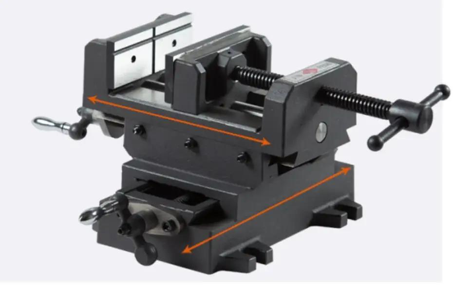 Двойной трек 4 дюймовый крестообразный станок тиски для сверлильного фрезерного