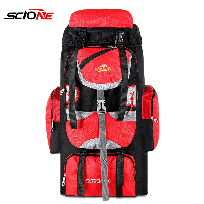 

70L Mountaineering Bags Large Travel Backpack Hiking Backpacks Camping Sport Bag Men Trekking Rucksack Outdoor Bag XA129G