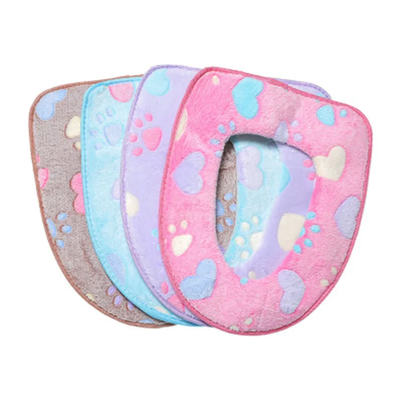 Удобный флисовый коралловый чехол для унитаза ванной комнаты защитный унитаз