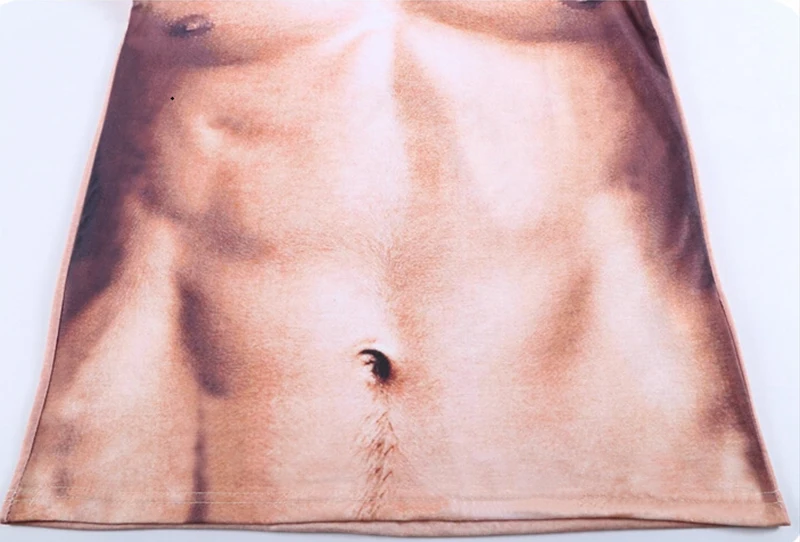 Футболка мужская компрессионная с круглым вырезом и 3D принтом мышц|men t shirt|t shirtcrew