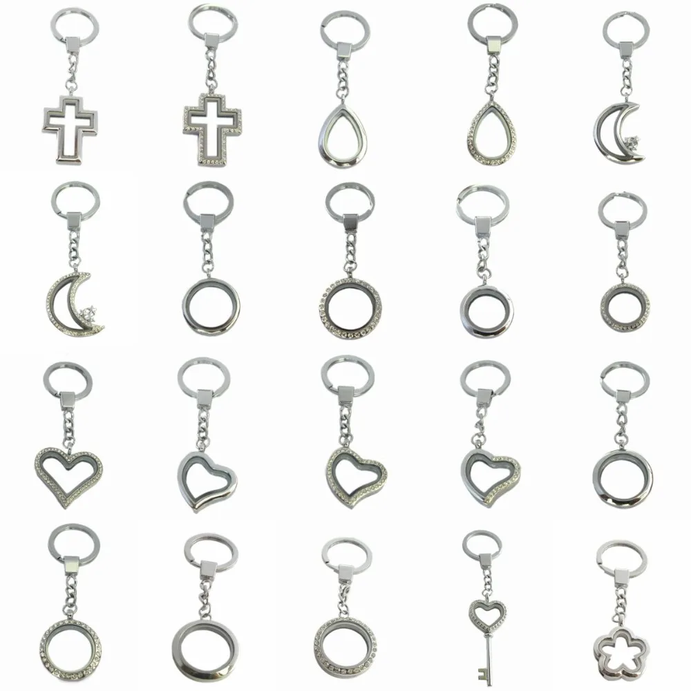 Несколько вариантов Луна Звезда плавающий брелок с медальоном копия из