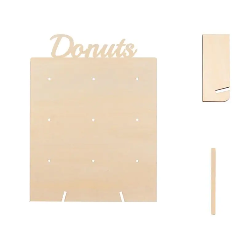 Деревянная подставка в виде пончиков для украшения свадеб деревянная