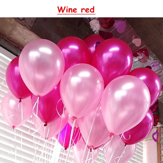 Burgundy 10 шт. розовые латексные гелиевые шары 10 дюймов воздушные шары в форме сердца надувные свадебные украшения воздушные шары с днем рождения - Цвет: Burgundy
