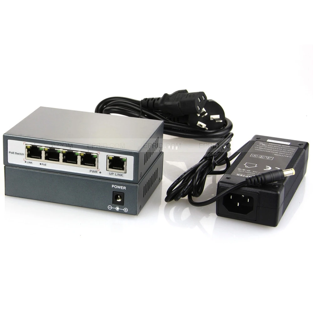 IP-камеры End-Span 1 2 +/3 6- IEEE802.3at 5 портов 4 PoE коммутатора 110 Вт 10/100 м | Безопасность и