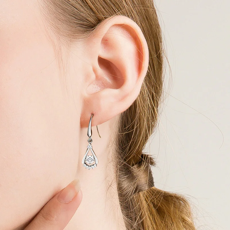 Begua Ringen, модные, 925 пробы, серебряные, циркон, висячие серьги для женщин, Настоящее серебро пробы, серьги,, вечерние, свадебные подарки