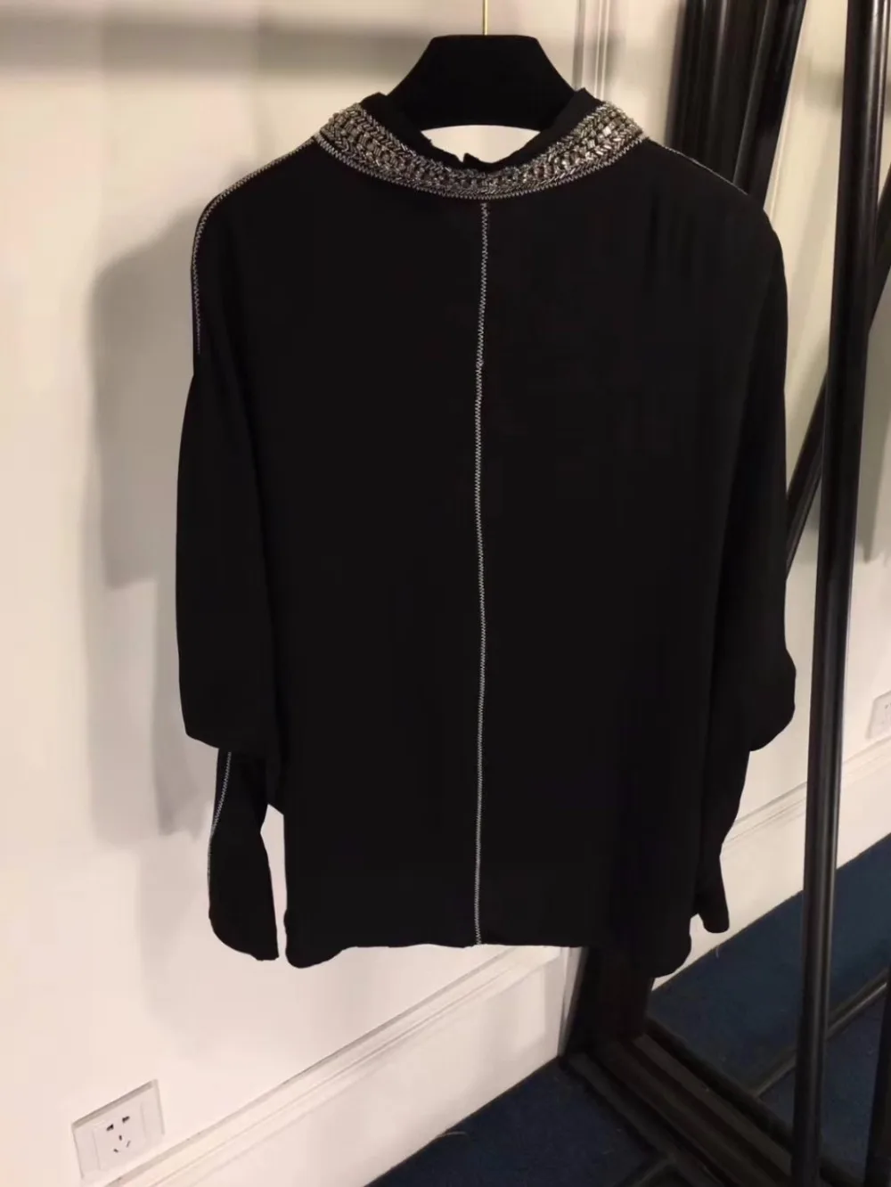 Blusas mujer de moda, черный темпераментный Топ, женский тонкий корейский Свободный модный костюм, элегантная офисная блуза с длинным рукавом