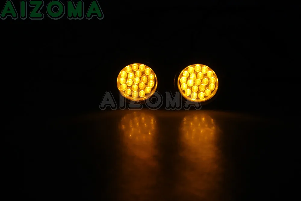 Universal LED Turn Signal Indicators Light Amber Flasher Lamp Rear Front Blinker For Harley Sportster Super Low Roadster Iron883 |