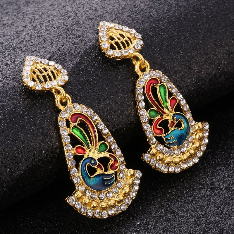 Позолоченные Ювелирные наборы австрийский кристалл ювелирный набор Красочные