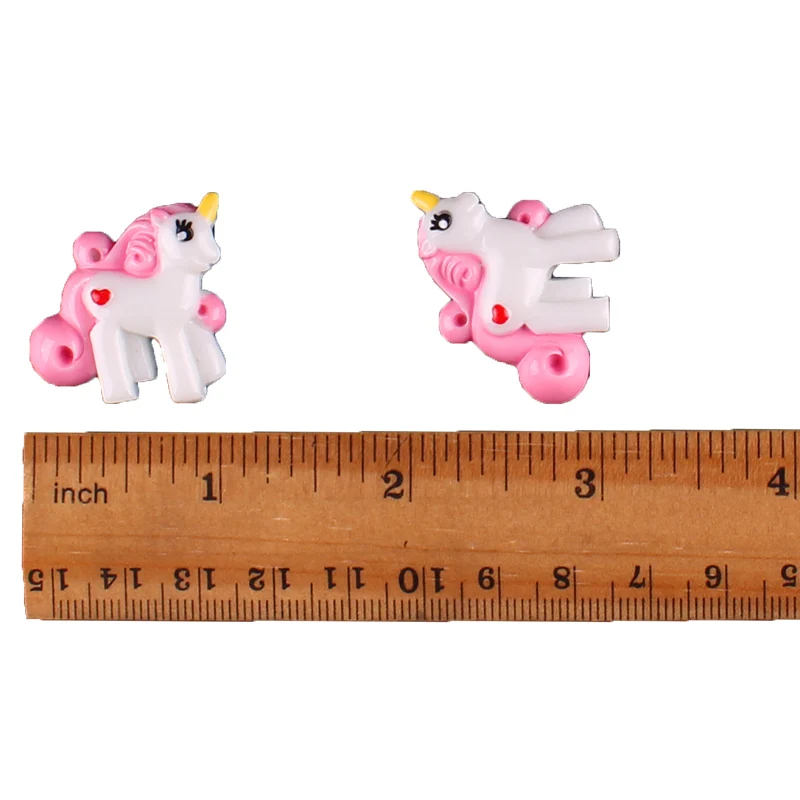 Оптовая продажа 50 шт. милые Мультяшные лошади 3D плоский задник из смолы