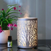 100ml capacity beautiful forest pattern remote control aroma oil diffuser ultrasonic air humidifier air mist maker essential oil
