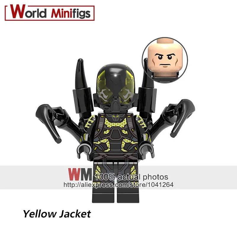 Черный Одиночные костюмы астронавтов Marvel Super Heroes Observator Капитан Америка Vision Pepper Deadth Vision строительные блоки детские игрушки - Цвет: Черный