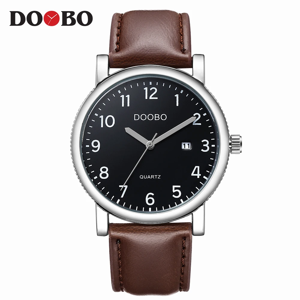 Doobo оригинальный Для мужчин кварцевые часы Reloj Hombre кожа Бизнес Часы хронограф