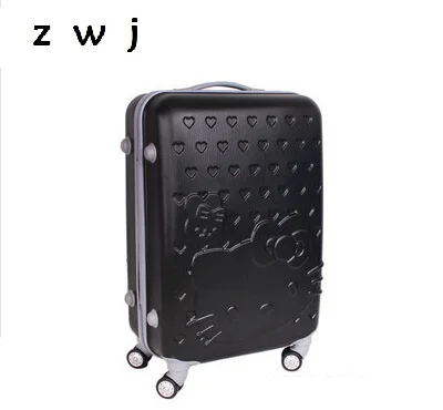 Рисунок Hello Kitty Чемодан сумка Для Женщин мультфильм дорожная прокатки тележка