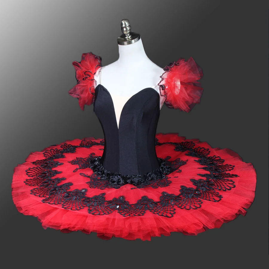 Профессиональная балетная пачка для взрослых женщин черная красная девочек