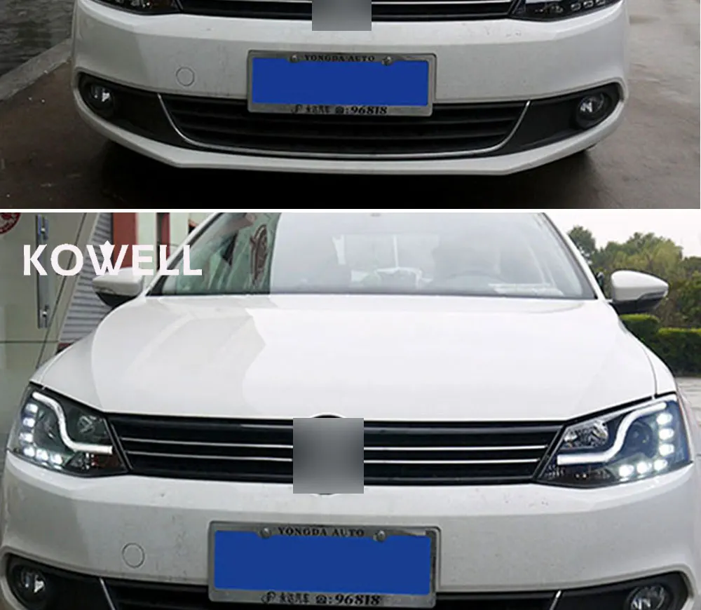 KOWELL автомобильный Стайлинг или VW JETTA MK6 фары светодиодный 2011- фары ангельские глазки DRL Биксеноновые линзы HID автомобильные аксессуары
