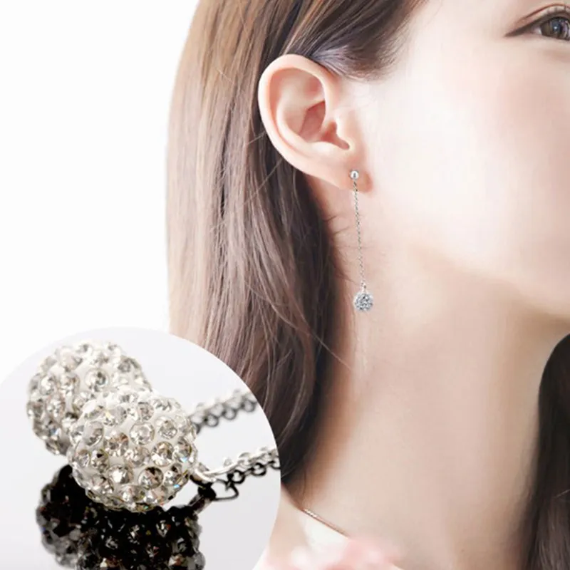 The new Ms. Princess temperament fashion sterling silver earrings exquisite crystal ball natural semi-precious stones jewelery | Украшения