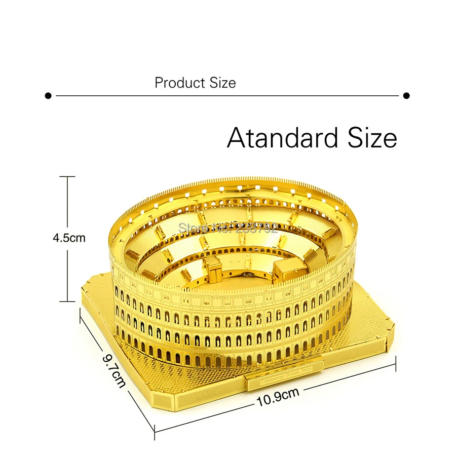 Colosseo Италия 3d металлический Diy набор миниатюрных моделей головоломки игрушки