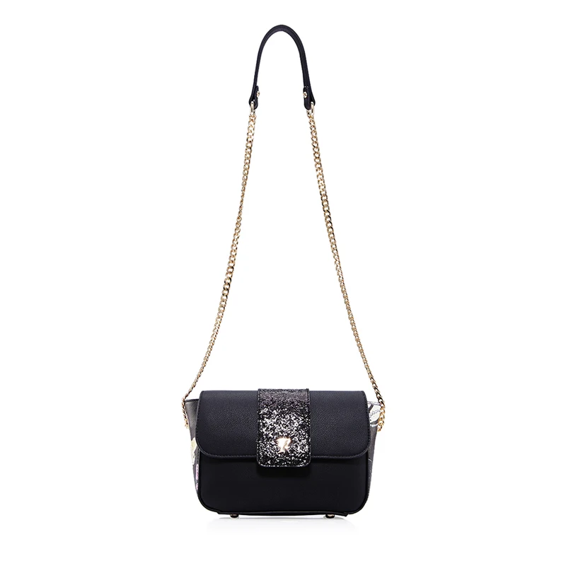 Барби 2018 женские сумки на плечо простой стиль Черная Женская сумка из