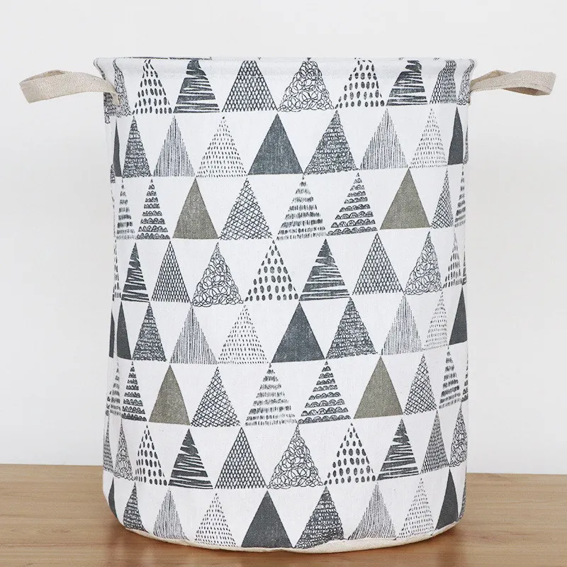 Style 4 Folding Waterproof Linen Home Decor Hamper Large Capacity Dirty Clothes Storage Basket - Цвет: Style 4