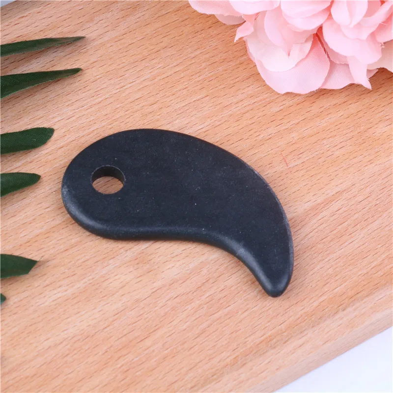 Горячая натуральный Нефритовый камень гуаша доска массажный инструмент спа