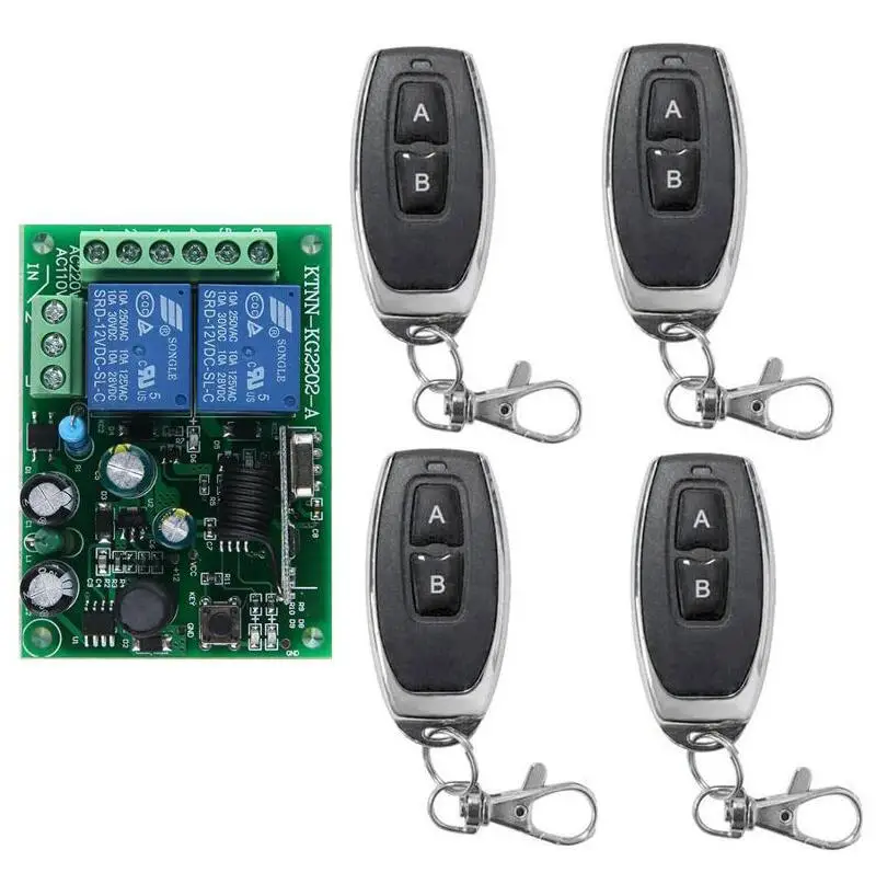 Universal 433mhz  AC110V 120V 220V  1 ch  RF  wireless remote control switch receiver+ transmitter  lighting/lamp